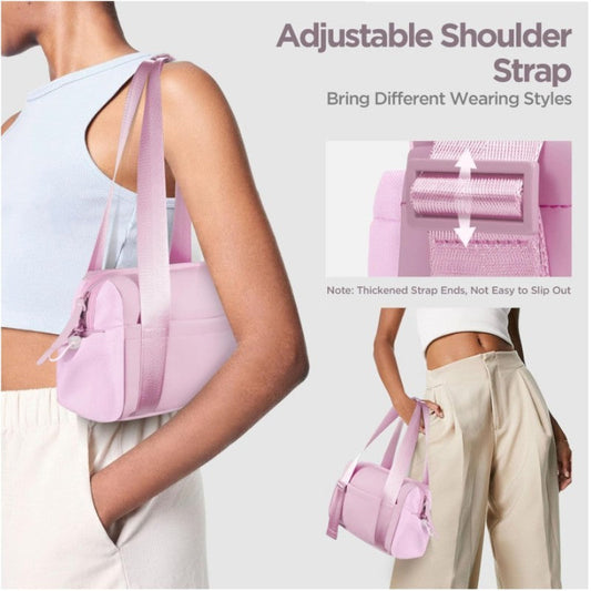 Stylish Blue Mini Gym Bag & Travel Tote - Compact Duffel with Wet Pocket, Luggage Sleeve & Multiple Compartments