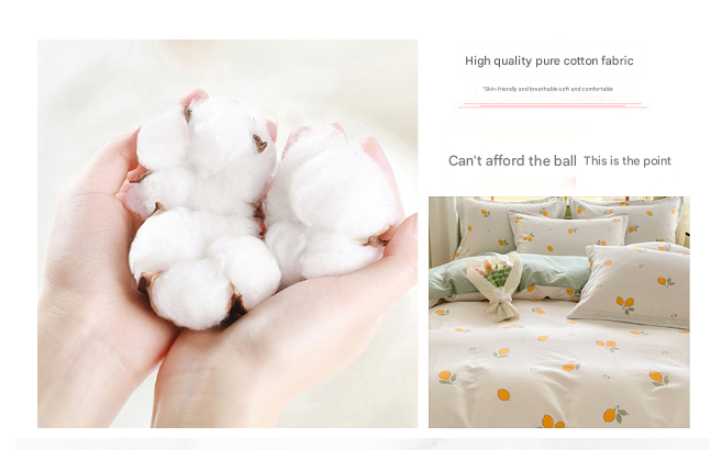 Strawberry Pattern 100% Cotton Pillowcase Set (Pack of 2) - Breathable Standard Size 48x74cm Pure Cotton Pillow Covers