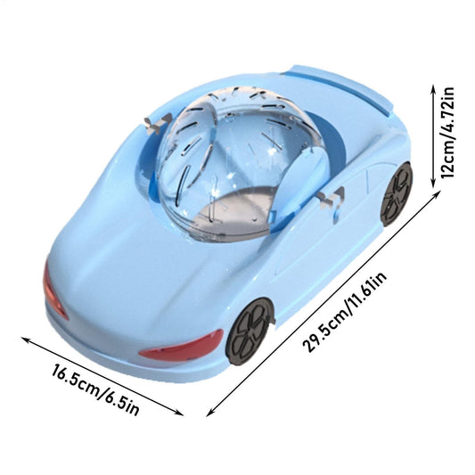 Blue Fun Hamster Racing Wheel Toy - Durable PP Plastic Exercise Wheel for Active Small Pets