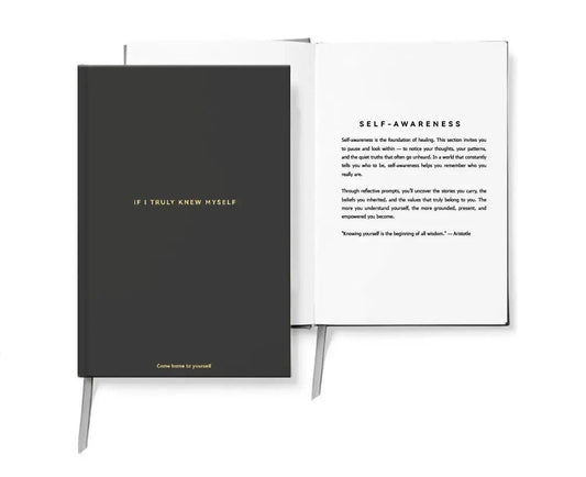 Green If I Truly Knew Myself Guided Self-Discovery Journal - Hardcover Deep Self-Reflective Diary Mindfulness & Personal Growth Planner