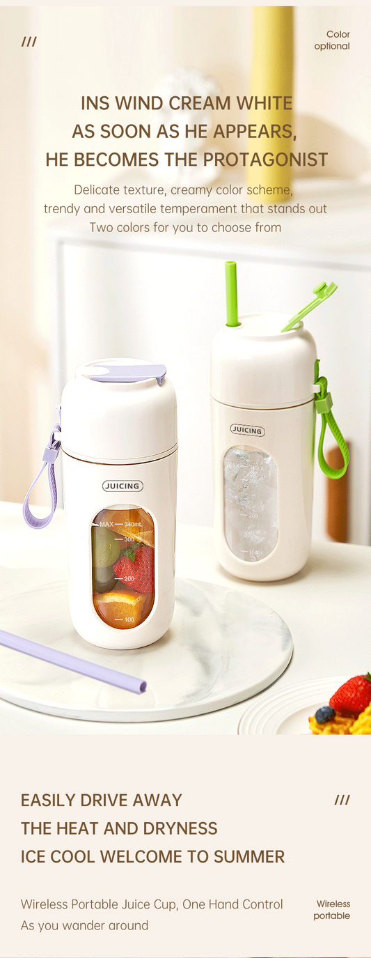 Purple Portable Wireless Juicer Blender Cup - 350ml USB Rechargeable Personal Smoothie Maker with 12-Blade System, 40S Fast Extraction, BPA-Free Travel Juicing Cup for Home Office Gym Outdoor