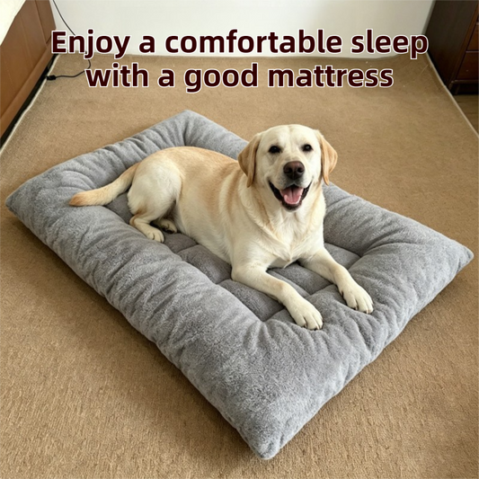 90 x 45CM Large Plush Pet Bed Mat for Dogs & Cats – Light Grey Double-Sided Soft Cushion, Breathable Moisture-Resistant Sleeping Pad for Small, Medium & Large Pets