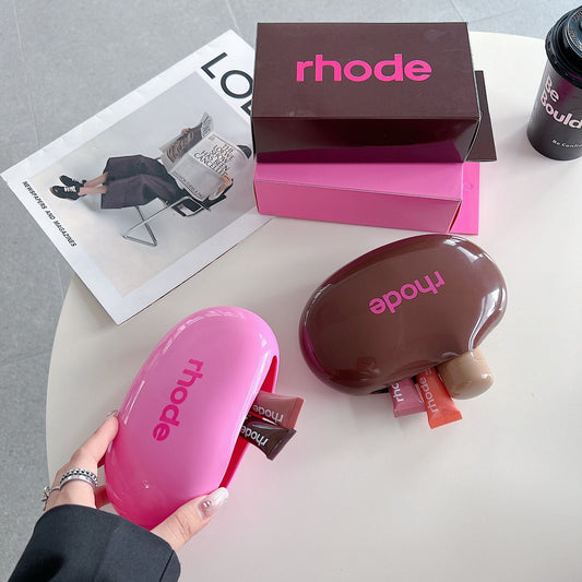 Grey Mini Silicone Cosmetic Pouch with Gift Box - 17 x 10 x 4 cm Soft Shell Lipstick & Earphone Storage Case, Portable Travel Organiser for Women Handbags