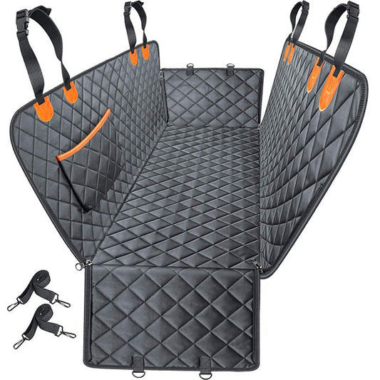 Heavy Duty Dog Car Seat Cover with Side Flaps, Waterproof Pet Back Seat Cover,  Non-Slip  Scratchproof Dog Hammock for Cars, Trucks and SUVs