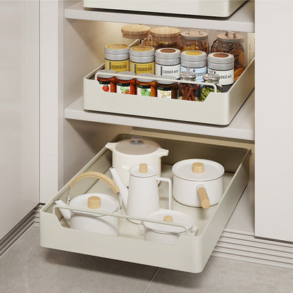 Kitchen Cabinet Pull-Out Drawer Organizer -Noise-Free Soft-Close Rails, 43x35cm Capacity,Drawer storage box (35 width 43 depth)