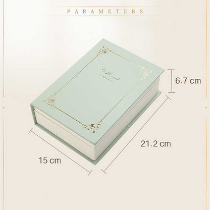 Beige Creative PU Jewelry Storage Book - Magnetic Closure Organizer for Earrings, Rings, and Necklaces(The Jewelry is a prop for the photo shoot and is not included)