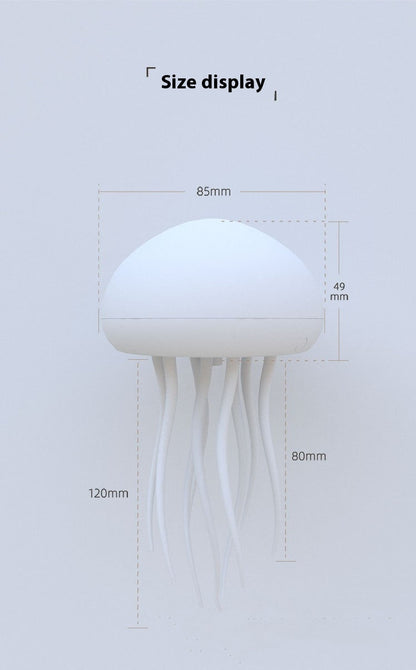 Hanging Style Jellyfish Shaped Night Light - 1000mAh Rechargeable LED Lamp