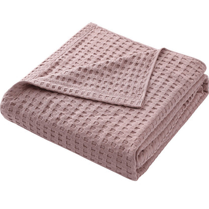 Cotton Waffle Blanket - Air Conditioning Blanket/Throw/Summer Quilt, 100*152cm,Green