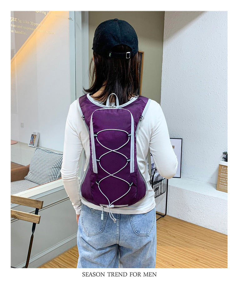 Purple Outdoor Sports Backpack for Running, Hiking, and Cycling - Lightweight and Waterproof（The product does not include a kettle）