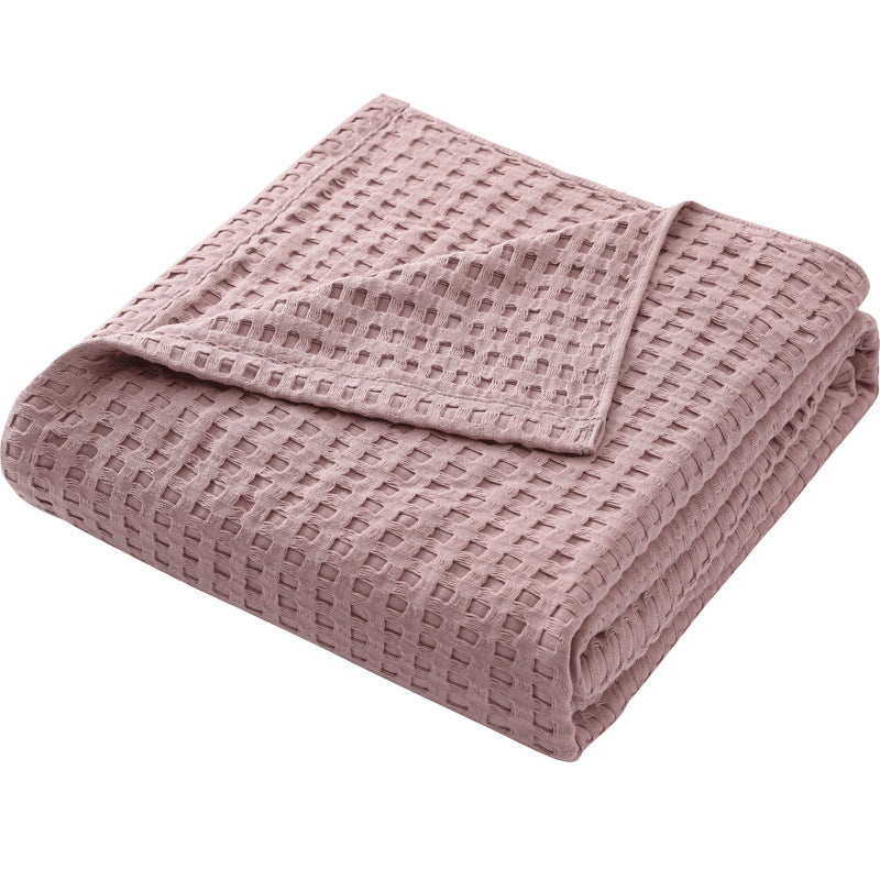 Cotton Waffle Blanket - Air Conditioning Blanket/Throw/Summer Quilt, 200*230cm,Yellow