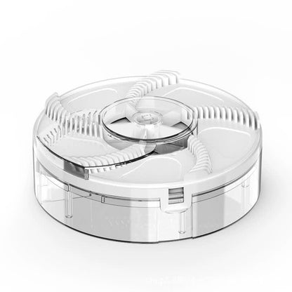 White Electric Rotating Fly Trap - 360 Degree Efficient Insect Catcher for Indoor Use