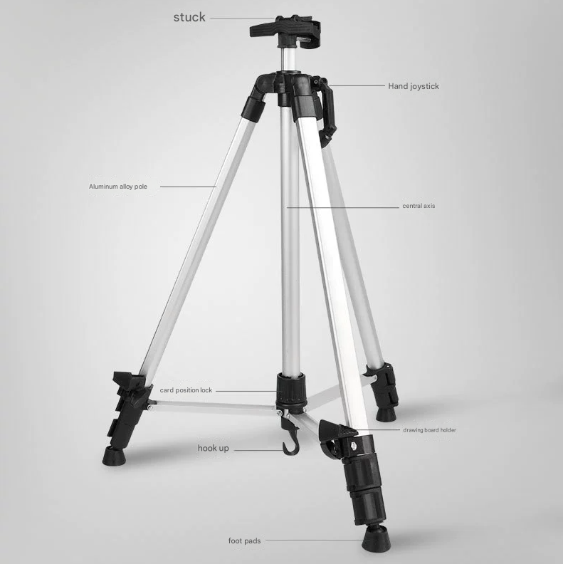Green Portable Folding Artist Tripod Easel - Adjustable Stand for Sketching & Painting (Collapses to 54cm)