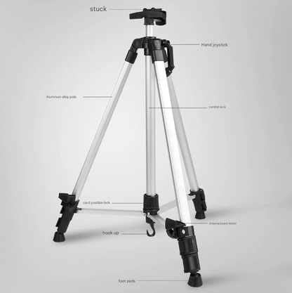 Green Portable Folding Artist Tripod Easel - Adjustable Stand for Sketching & Painting (Collapses to 54cm)