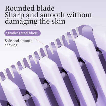Purple Double-Headed Hair Removal Trimmer - Precision Shaving & Shortening with Type-C Charging