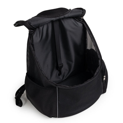 Black Breathable Mesh Pet Carrier Backpack - Head-Out Design for Small Dogs & Cats, Ventilated Travel Hiking Carrier Bag with Front Entry & Pockets