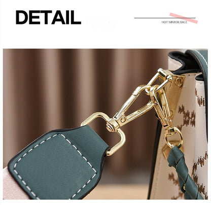 Green Stylish Korean Minimalist Crossbody Bag - Elegant Small Square Shoulder Bag with Phone Pocket