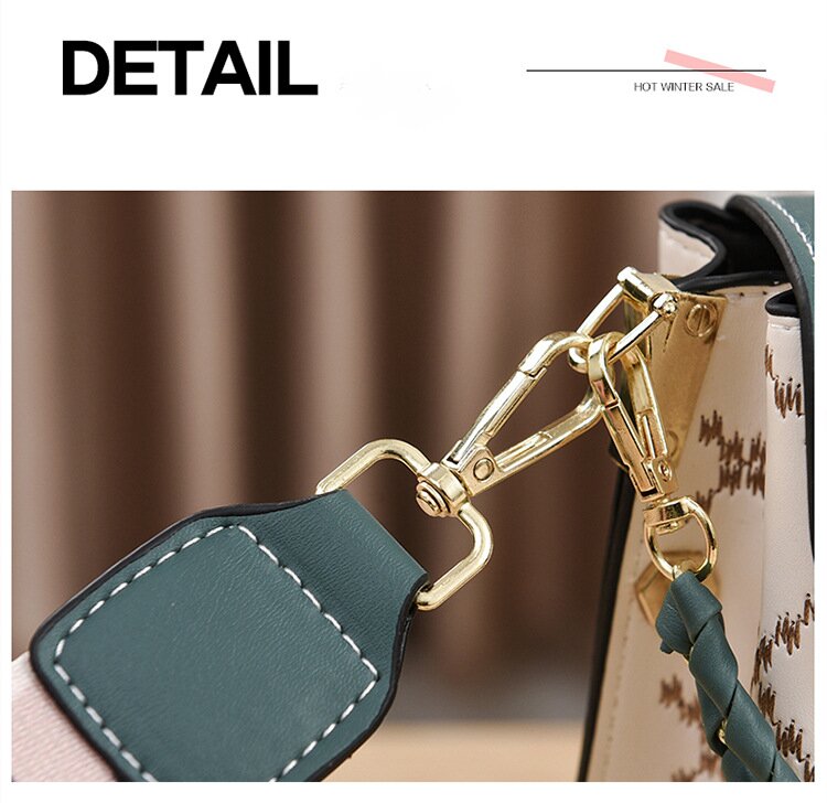 Pink Stylish Korean Minimalist Crossbody Bag - Elegant Small Square Shoulder Bag with Phone Pocket