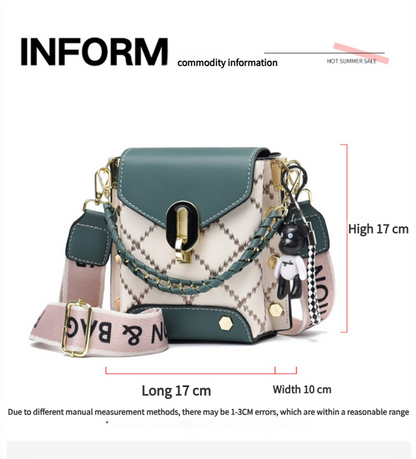 Pink Stylish Korean Minimalist Crossbody Bag - Elegant Small Square Shoulder Bag with Phone Pocket