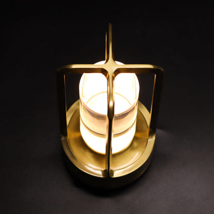 Black Rechargeable Table Lamp - Touch Dimming 3-Color LED Light for Bedroom and Office