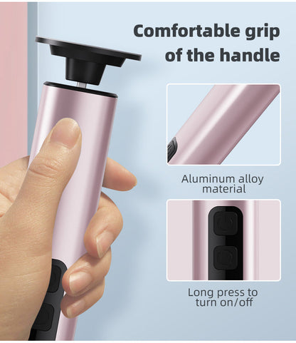 Rose Gold Professional 2-in-1 Electric Foot Callus Remover and Manicure Kit - 9 Speeds Rechargeable Electronic Foot File with LCD Display - Professional Pedicure Tool for Dead Skin and Nail Care