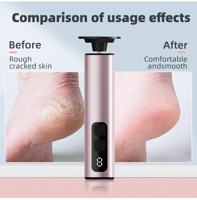 Grey Professional 2-in-1 Electric Foot Callus Remover and Manicure Kit - 9 Speeds Rechargeable Electronic Foot File with LCD Display - Professional Pedicure Tool for Dead Skin and Nail Care