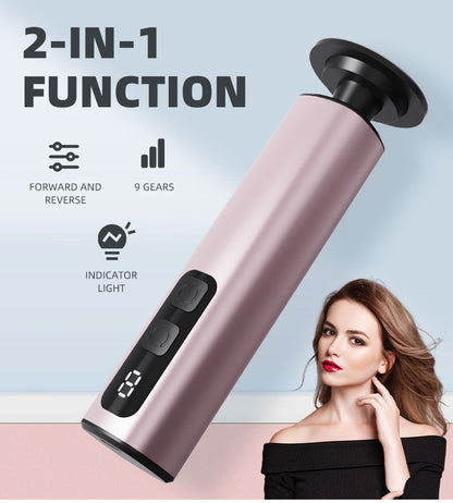 Purple Professional 2-in-1 Electric Foot Callus Remover and Manicure Kit - 9 Speeds Rechargeable Electronic Foot File with LCD Display - Professional Pedicure Tool for Dead Skin and Nail Care
