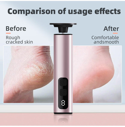 Purple Professional 2-in-1 Electric Foot Callus Remover and Manicure Kit - 9 Speeds Rechargeable Electronic Foot File with LCD Display - Professional Pedicure Tool for Dead Skin and Nail Care