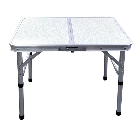 Portable Folding Camping Table with Aluminum Frame - Lightweight 60x40x50cm Picnic Table with Mesh Storage Bag and Carrying Handle for Outdoor BBQ, Travel, and Self-Driving Trips