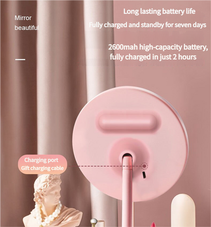 3PCS LED Makeup Mirror with Lights - Portable Tabletop Vanity Mirror, INS Style, White