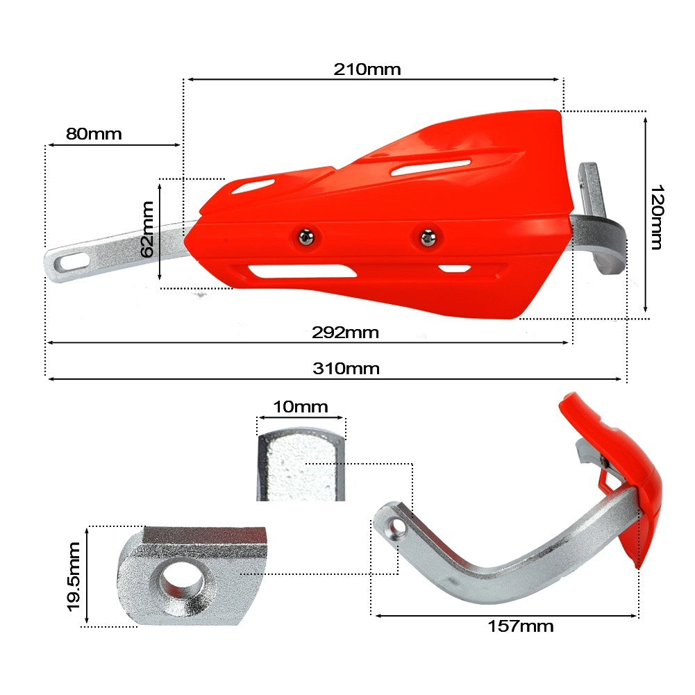 Professional Universal Motorcycle Handguards for Honda CC110 Cross Cub - Heavy Duty Aluminum Alloy Anti-Collision Brush Guards, Carbon Fiber Style Handlebar Protectors for Dirt Bikes and Off-Road Motorcycles - 1 Pairâ€”White