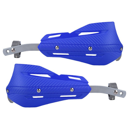 Professional Universal Motorcycle Handguards for Honda CC110 Cross Cub - Heavy Duty Aluminum Alloy Anti-Collision Brush Guards, Carbon Fiber Style Handlebar Protectors for Dirt Bikes and Off-Road Motorcycles - 1 Pairâ€”Blue