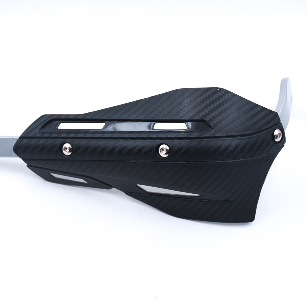Professional Universal Motorcycle Handguards for Honda CC110 Cross Cub - Heavy Duty Aluminum Alloy Anti-Collision Brush Guards, Carbon Fiber Style Handlebar Protectors for Dirt Bikes and Off-Road Motorcycles - 1 Pairâ€”Blue