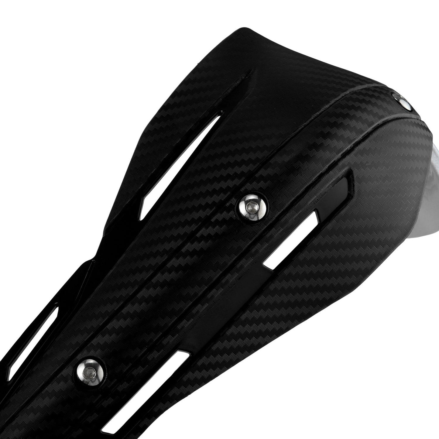 Professional Universal Motorcycle Handguards for Honda CC110 Cross Cub - Heavy Duty Aluminum Alloy Anti-Collision Brush Guards, Carbon Fiber Style Handlebar Protectors for Dirt Bikes and Off-Road Motorcycles - 1 Pairâ€”Red