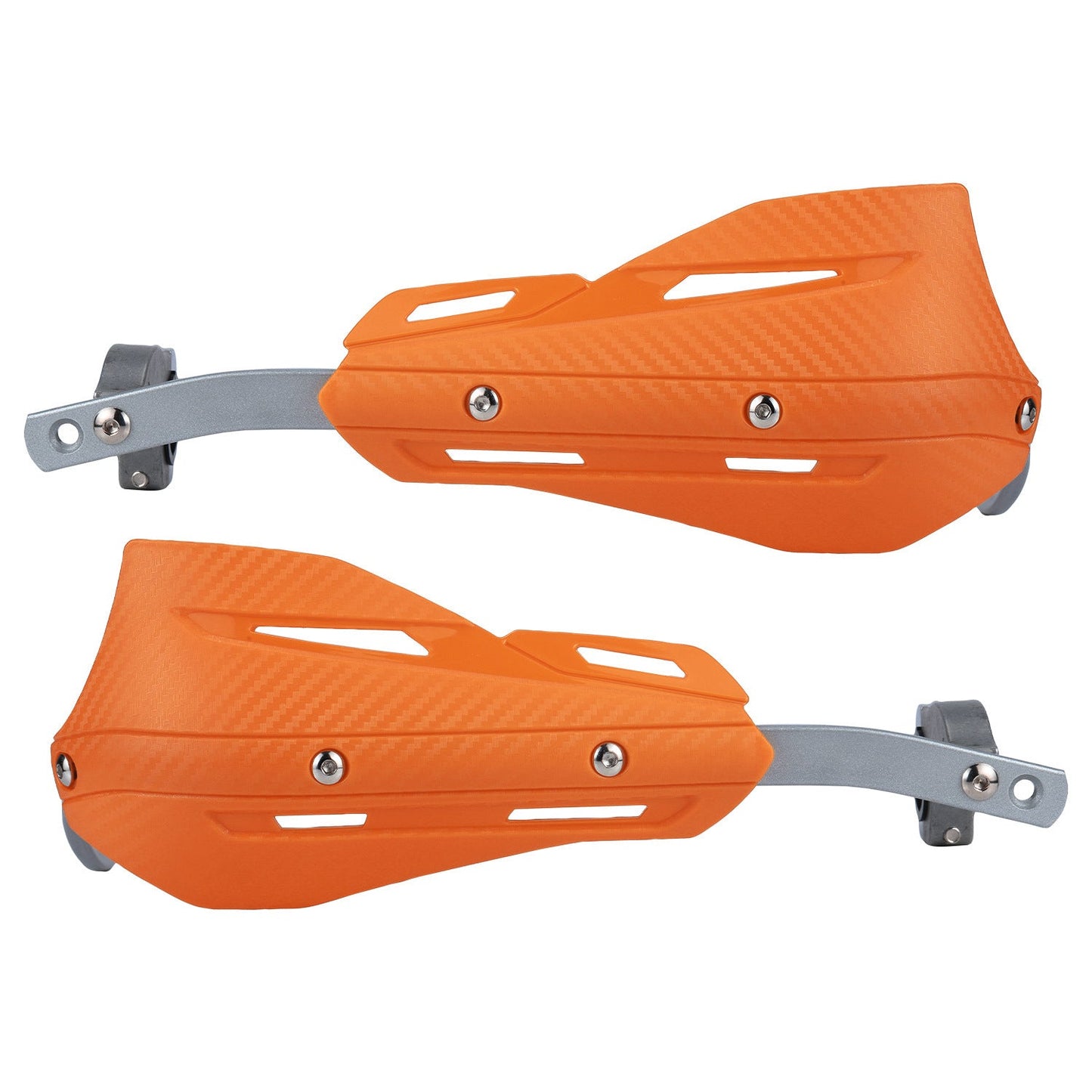 Professional Universal Motorcycle Handguards for Honda CC110 Cross Cub - Heavy Duty Aluminum Alloy Anti-Collision Brush Guards, Carbon Fiber Style Handlebar Protectors for Dirt Bikes and Off-Road Motorcycles - 1 Pairâ€”Orange