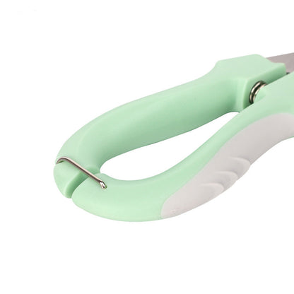 3 PCS (Purple+ Pink+ Green)Professional Pet Nail Clippers for Dogs and Cats - Sharp Stainless Steel Blades with Safety Guard and Anti-Splash Baffle - Ergonomic Non-Slip Handle for Safe and Easy Grooming