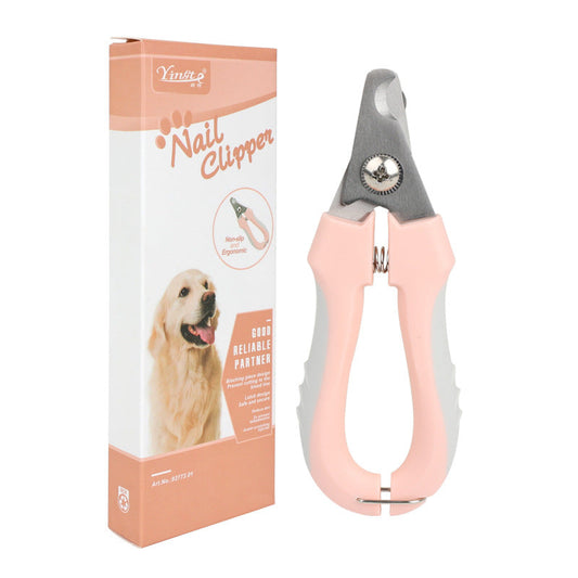 3 PCS Pink Professional Pet Nail Clippers for Dogs and Cats - Sharp Stainless Steel Blades with Safety Guard and Anti-Splash Baffle - Ergonomic Non-Slip Handle for Safe and Easy Grooming