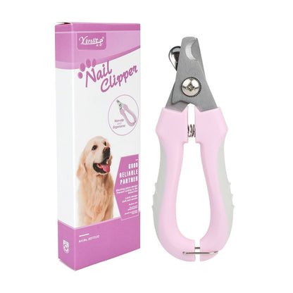 3 PCS Purple Professional Pet Nail Clippers for Dogs and Cats - Sharp Stainless Steel Blades with Safety Guard and Anti-Splash Baffle - Ergonomic Non-Slip Handle for Safe and Easy Grooming