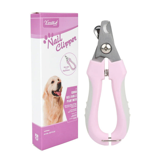 3 PCS Purple Professional Pet Nail Clippers for Dogs and Cats - Sharp Stainless Steel Blades with Safety Guard and Anti-Splash Baffle - Ergonomic Non-Slip Handle for Safe and Easy Grooming