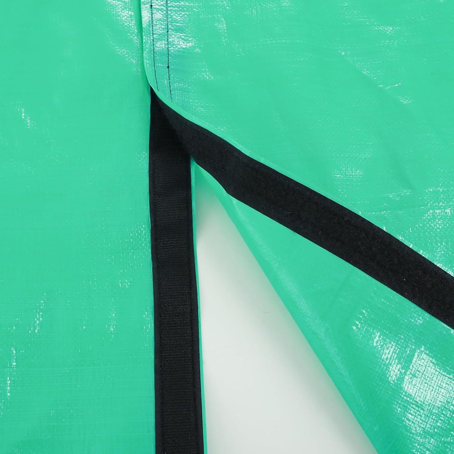 78.7 x 78.7 Inch Garden Leaf Collection Tarp with Center Hole - Waterproof PE Landscape Cleanup Mat - Heavy Duty Garden Debris Tarp for Shrub Trimming and Hedge Pruning - Green