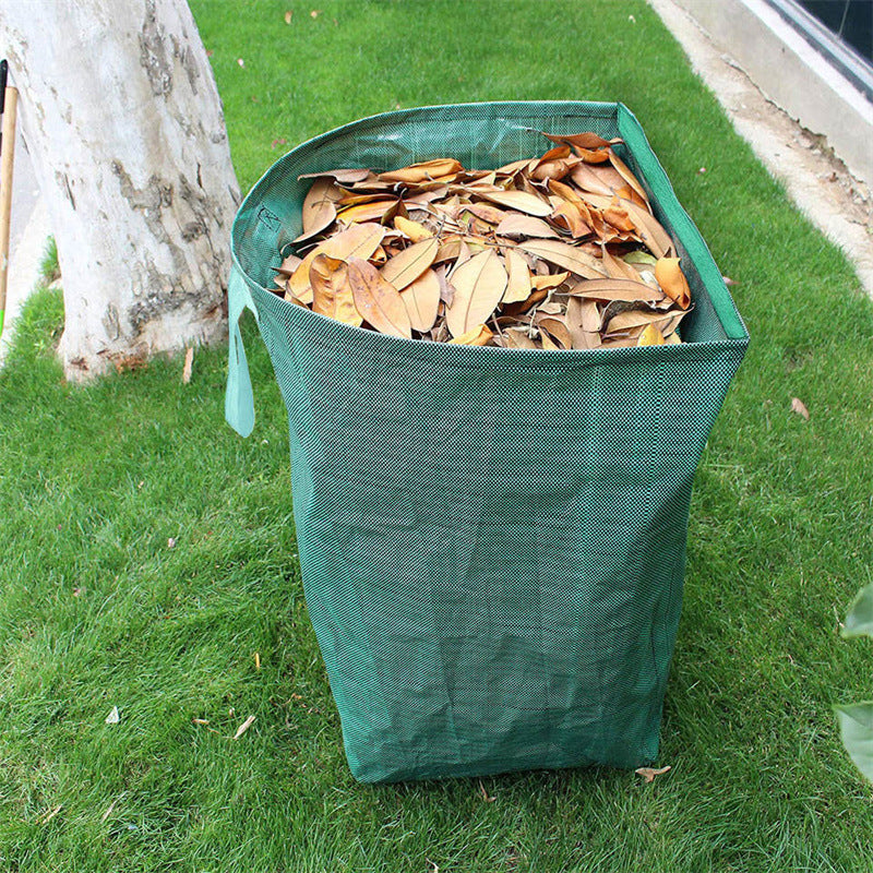 Heavy Duty Horizontal Garden Leaf Collection Bag - Large Capacity Waterproof Waste Scoop Tarp with Reinforced Handles for Lawn Debris, Grass, and Yard Cleanup