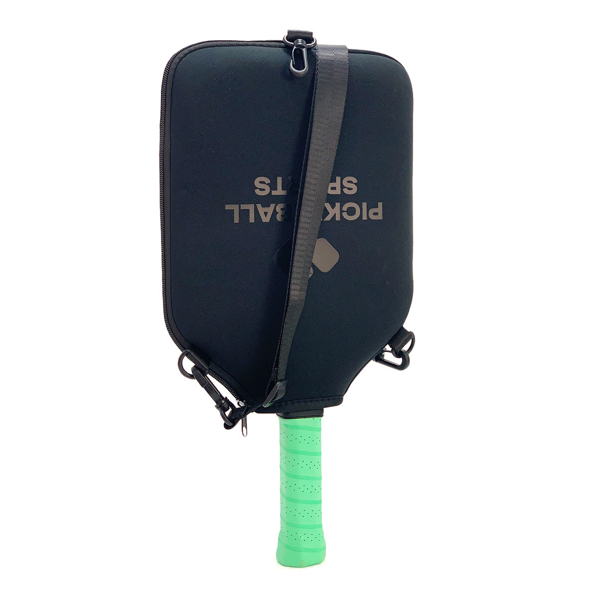 SA01 Black Neoprene Pickleball Paddle Cover (racket not included)  - Protective Crossbody Bag with Adjustable Shoulder Strap and Fence Hook - Universal Lightweight Paddle Case for All Skill Levels
