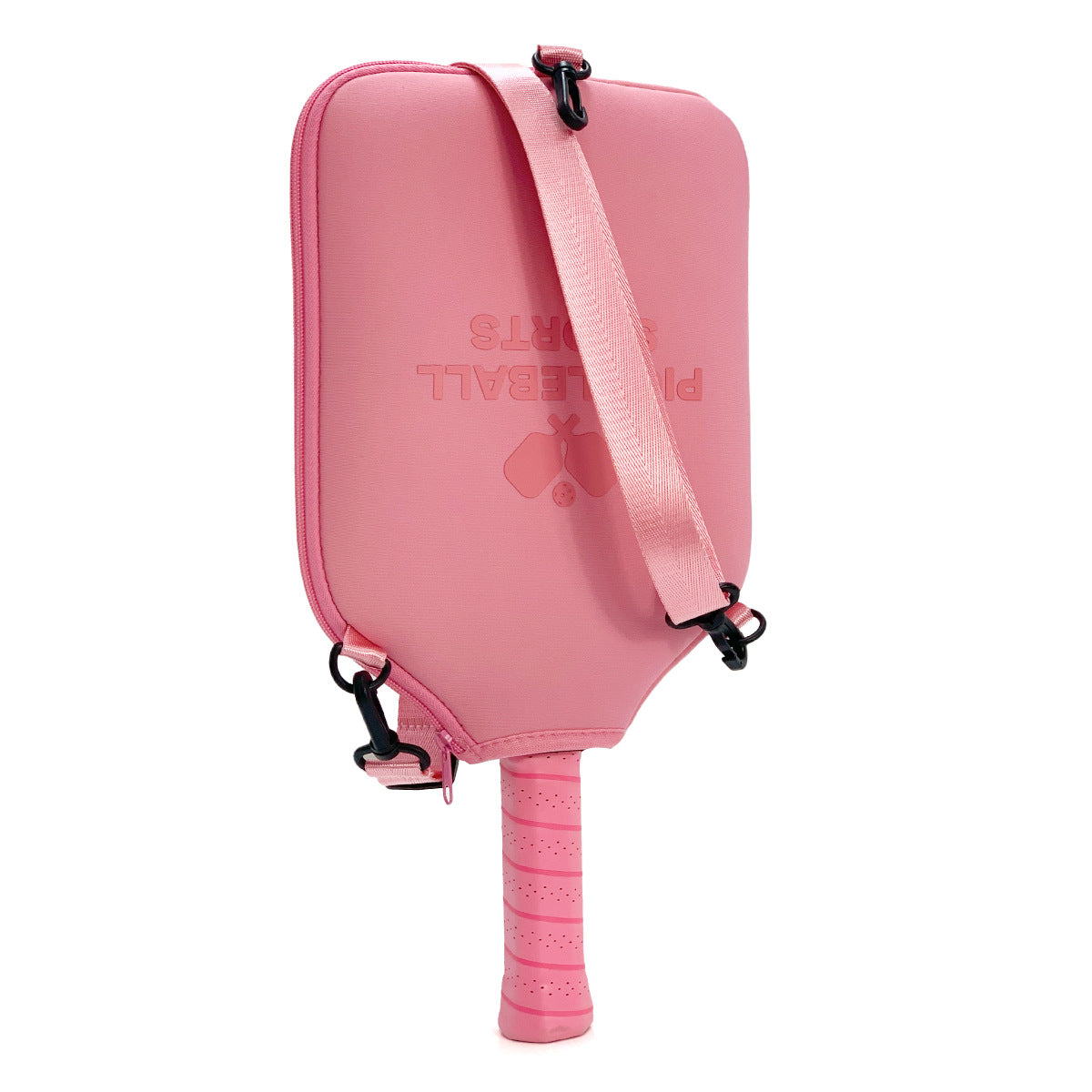 SA03 Pink Neoprene Pickleball Paddle Cover (racket not included)  - Protective Crossbody Bag with Adjustable Shoulder Strap and Fence Hook - Universal Lightweight Paddle Case for All Skill Levels