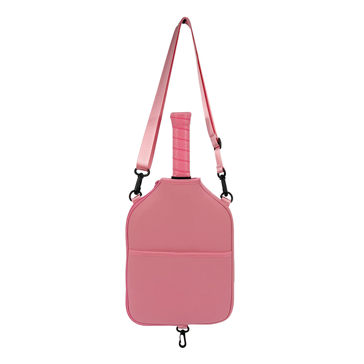 SA03 Pink Neoprene Pickleball Paddle Cover (racket not included)  - Protective Crossbody Bag with Adjustable Shoulder Strap and Fence Hook - Universal Lightweight Paddle Case for All Skill Levels