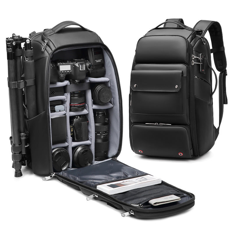 Professional Large Capacity Camera Backpack - Waterproof Anti-Theft DSLR Mirrorless Bag with 17-Inch Laptop Compartment and TSA Combination Lock for Travel and Business