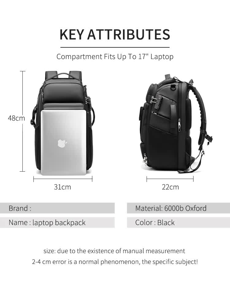 Professional Large Capacity Camera Backpack - Waterproof Anti-Theft DSLR Mirrorless Bag with 17-Inch Laptop Compartment and TSA Combination Lock for Travel and Business