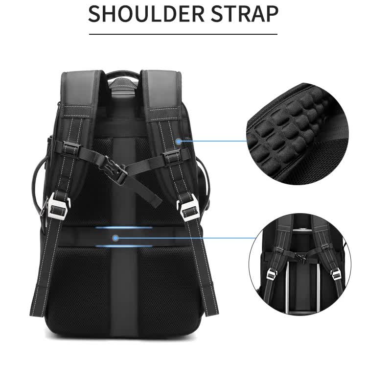 Professional Large Capacity Camera Backpack - Waterproof Anti-Theft DSLR Mirrorless Bag with 17-Inch Laptop Compartment and TSA Combination Lock for Travel and Business