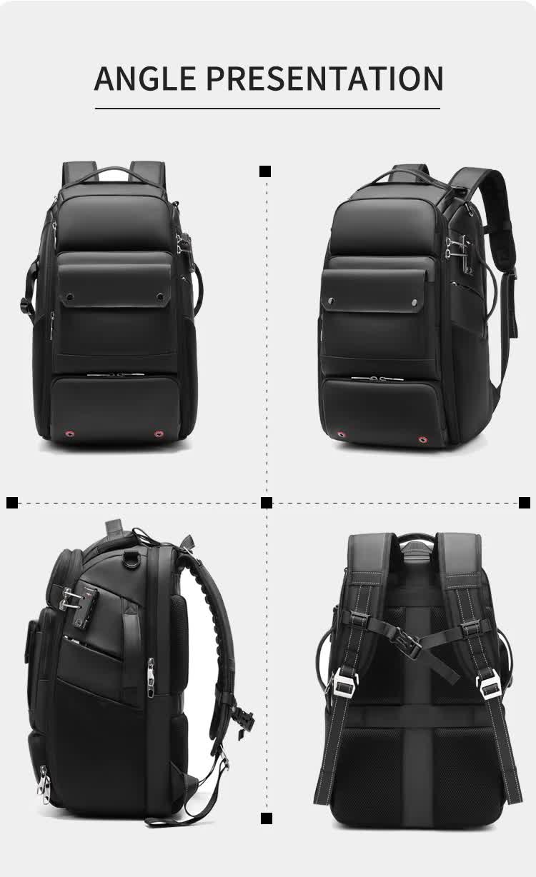 Professional Large Capacity Camera Backpack - Waterproof Anti-Theft DSLR Mirrorless Bag with 17-Inch Laptop Compartment and TSA Combination Lock for Travel and Business