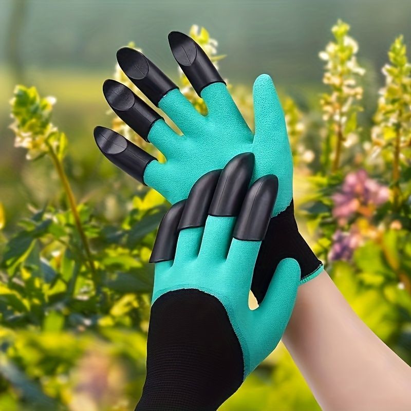 10 Pairs Professional Gardening Gloves with Integrated Digging Claws - Thorn-Proof  and Waterproof Landscape Gloves for Planting, Seeding, and Yard Work - One Size Fits All