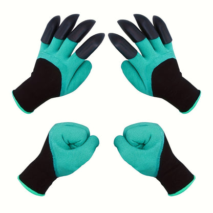 10 Pairs Professional Gardening Gloves with Integrated Digging Claws - Thorn-Proof  and Waterproof Landscape Gloves for Planting, Seeding, and Yard Work - One Size Fits All