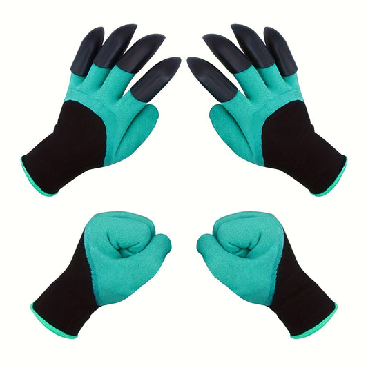 10 Pairs Professional Gardening Gloves with Integrated Digging Claws - Thorn-Proof  and Waterproof Landscape Gloves for Planting, Seeding, and Yard Work - One Size Fits All